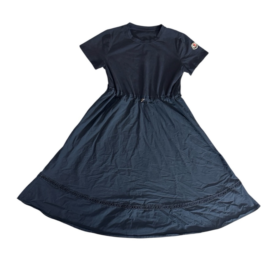 Moncler A-Line Crew Neck Knee-Length Dress in Navy in GUC, Size XS - Picture 7 of 8